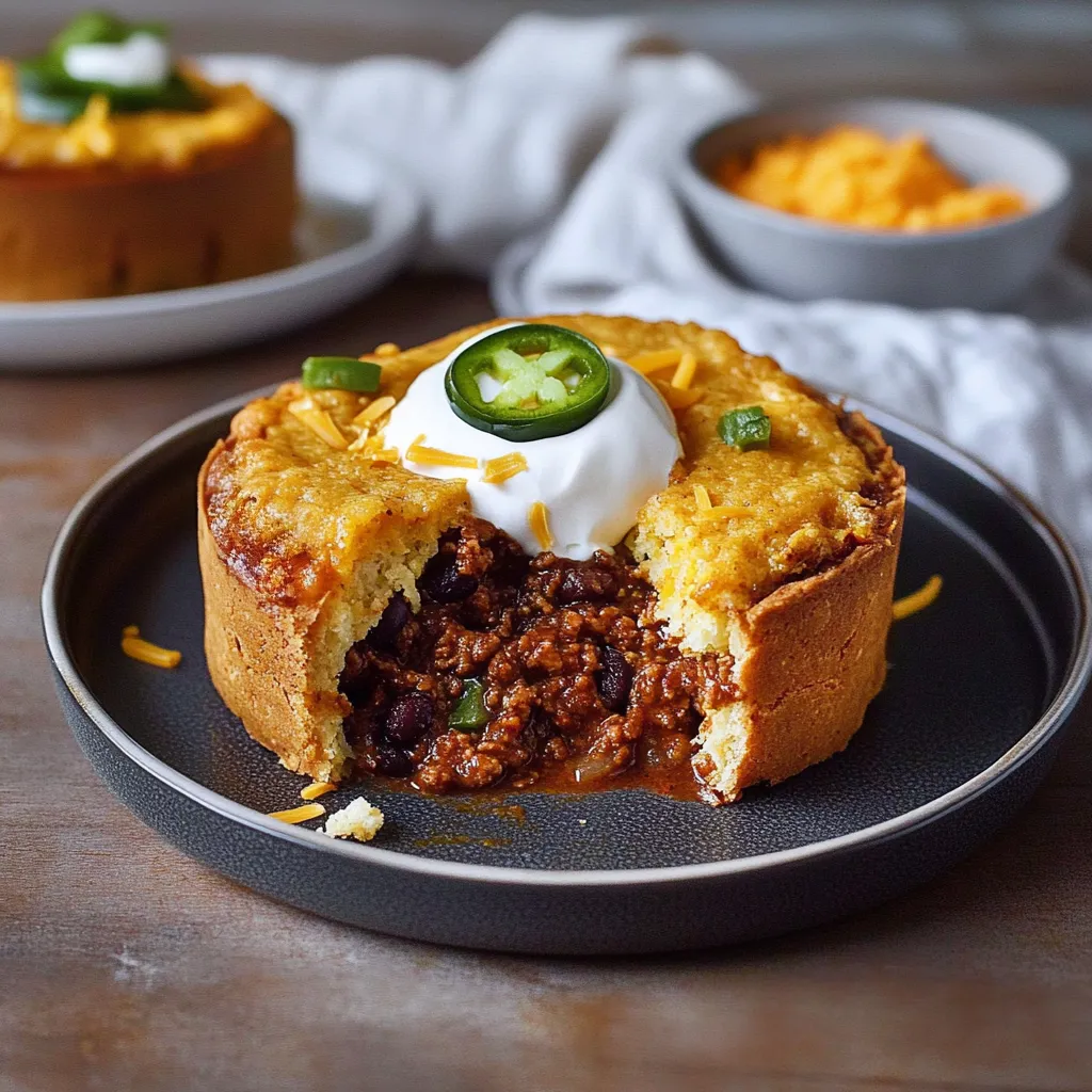 Golden, Fluffy Cornbread with Chili Center