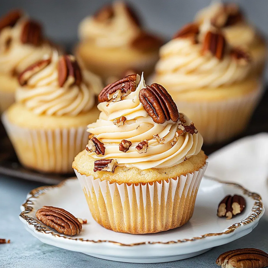Pecan Pie Cupcakes | Thanksgiving Cupcake Recipe
