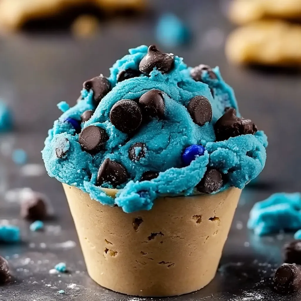 Cookie Monster Edible Cookie Dough