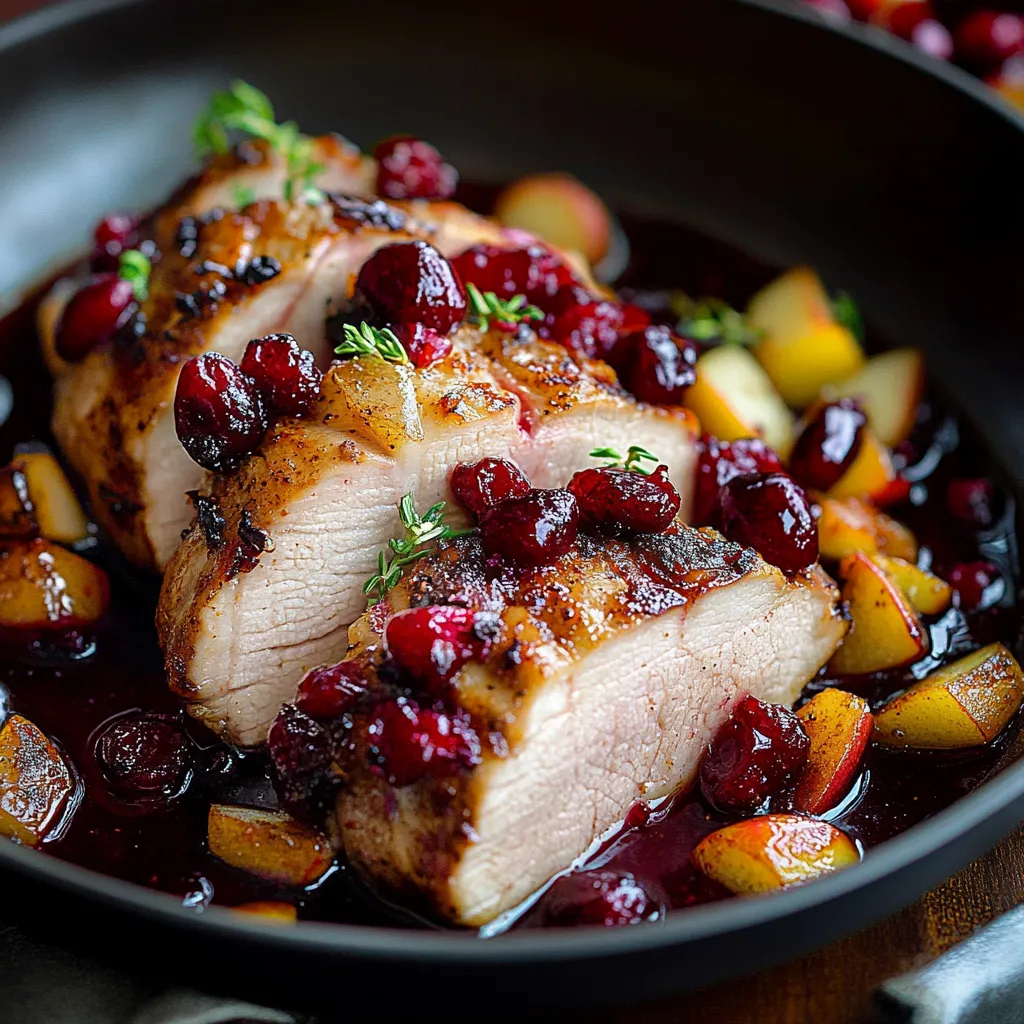 Cranberry Apple Pork Tenderloin