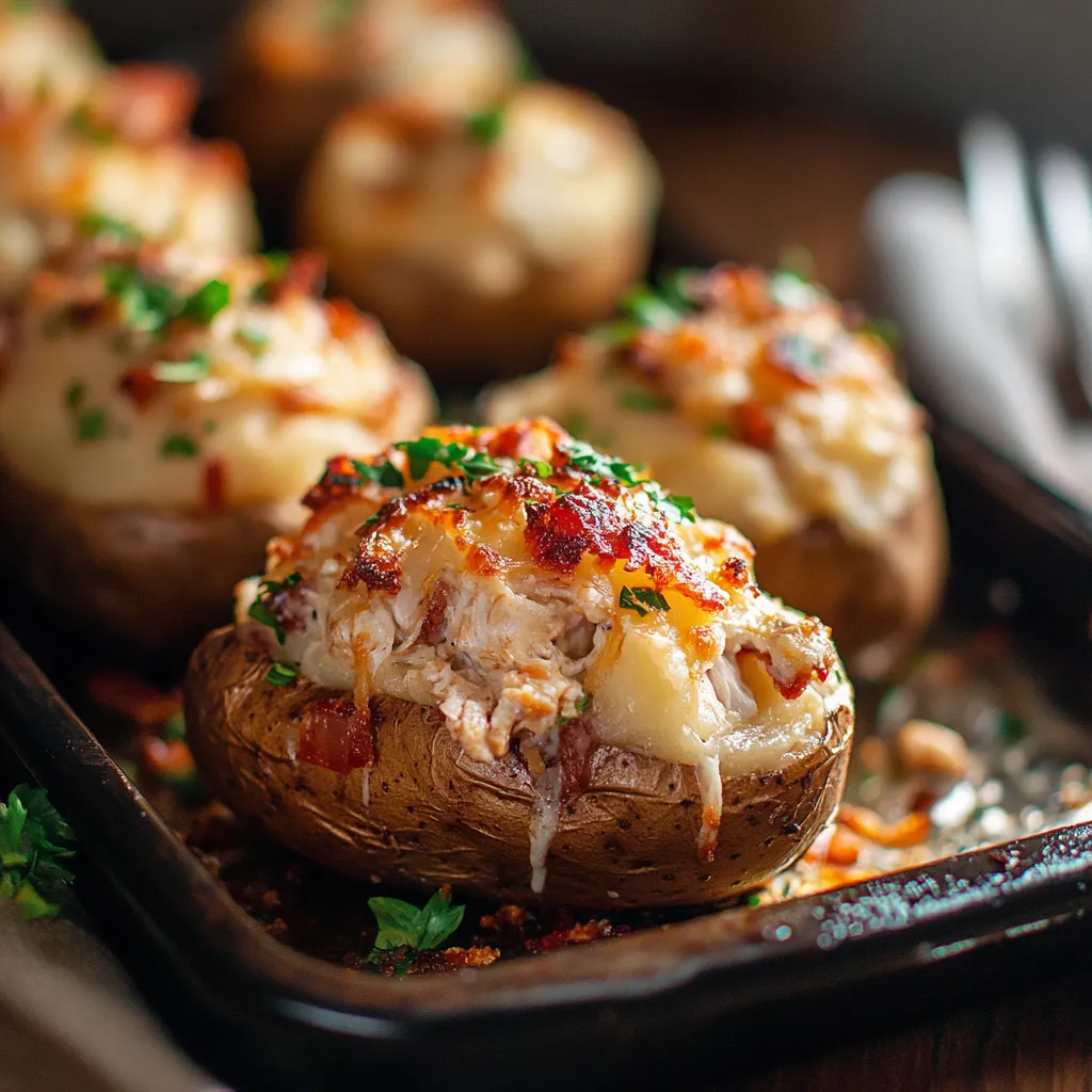 Crack Chicken Stuffed Baked Potatoes Recipe