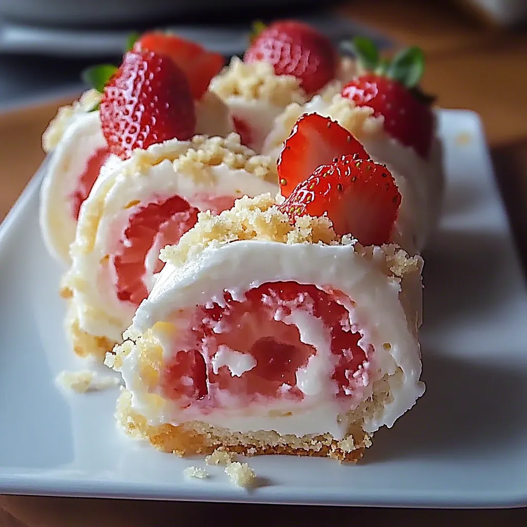 Sweet Strawberry Shortcake Cheesecake Rolls Recipe