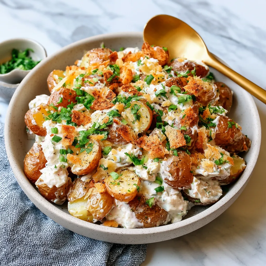 Crispy Smashed Potato Salad