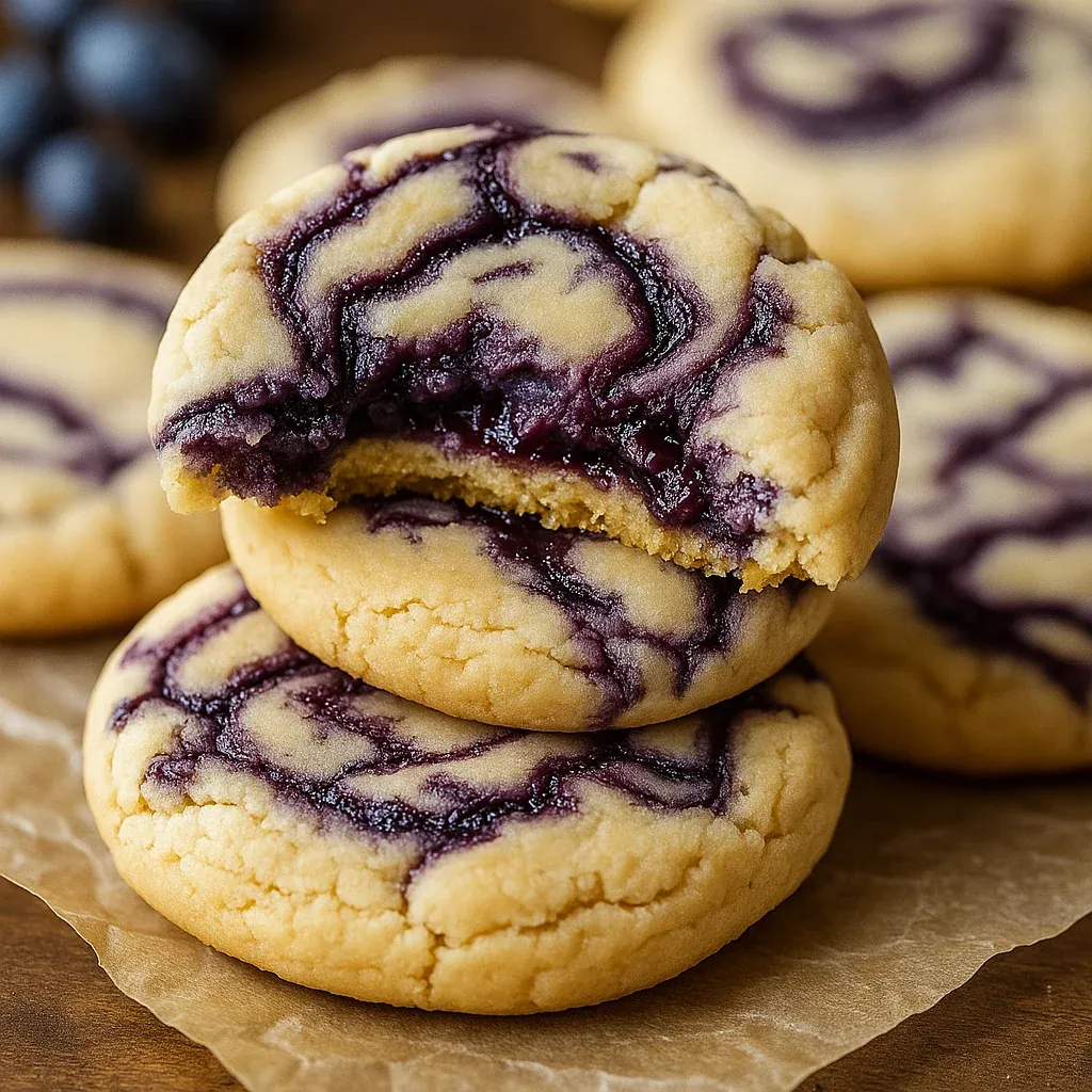Easy Blueberry Cheesecake Swirl Cookie Recipe