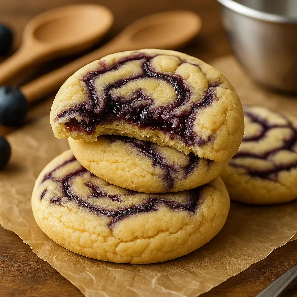 Easy Blueberry Cheesecake Swirl Cookie