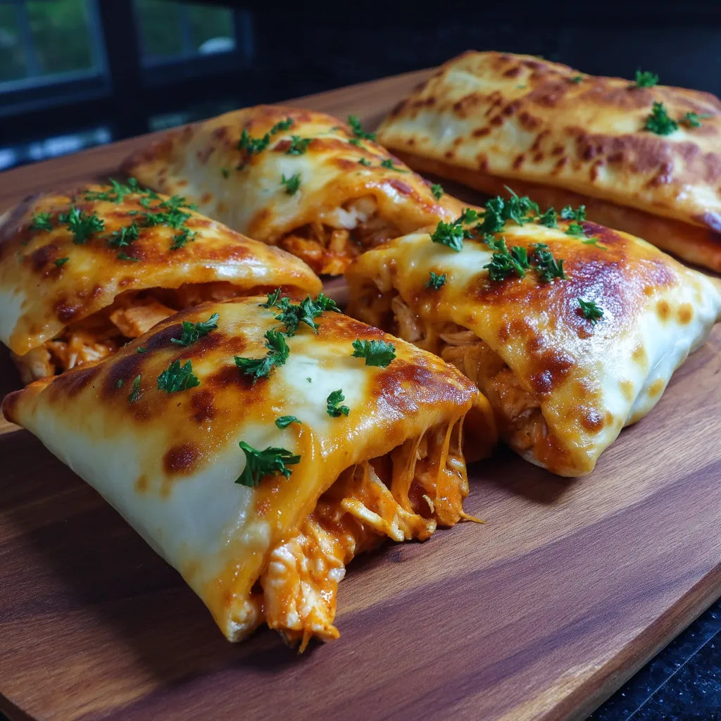 Ooey-Gooey Buffalo Chicken Pizza Pockets: Perfect for Parties Recipe