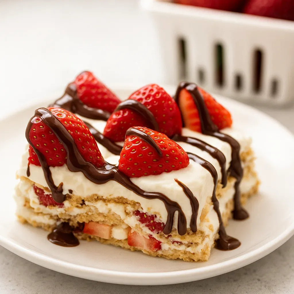 No-Bake Strawberry Icebox Cake Recipe