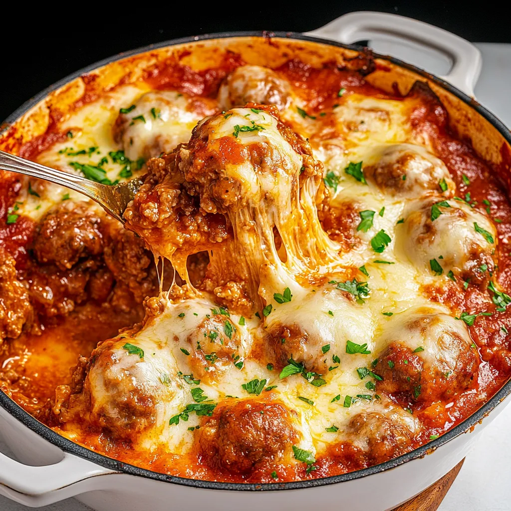 Recipe Cheesy Meatball Casserole