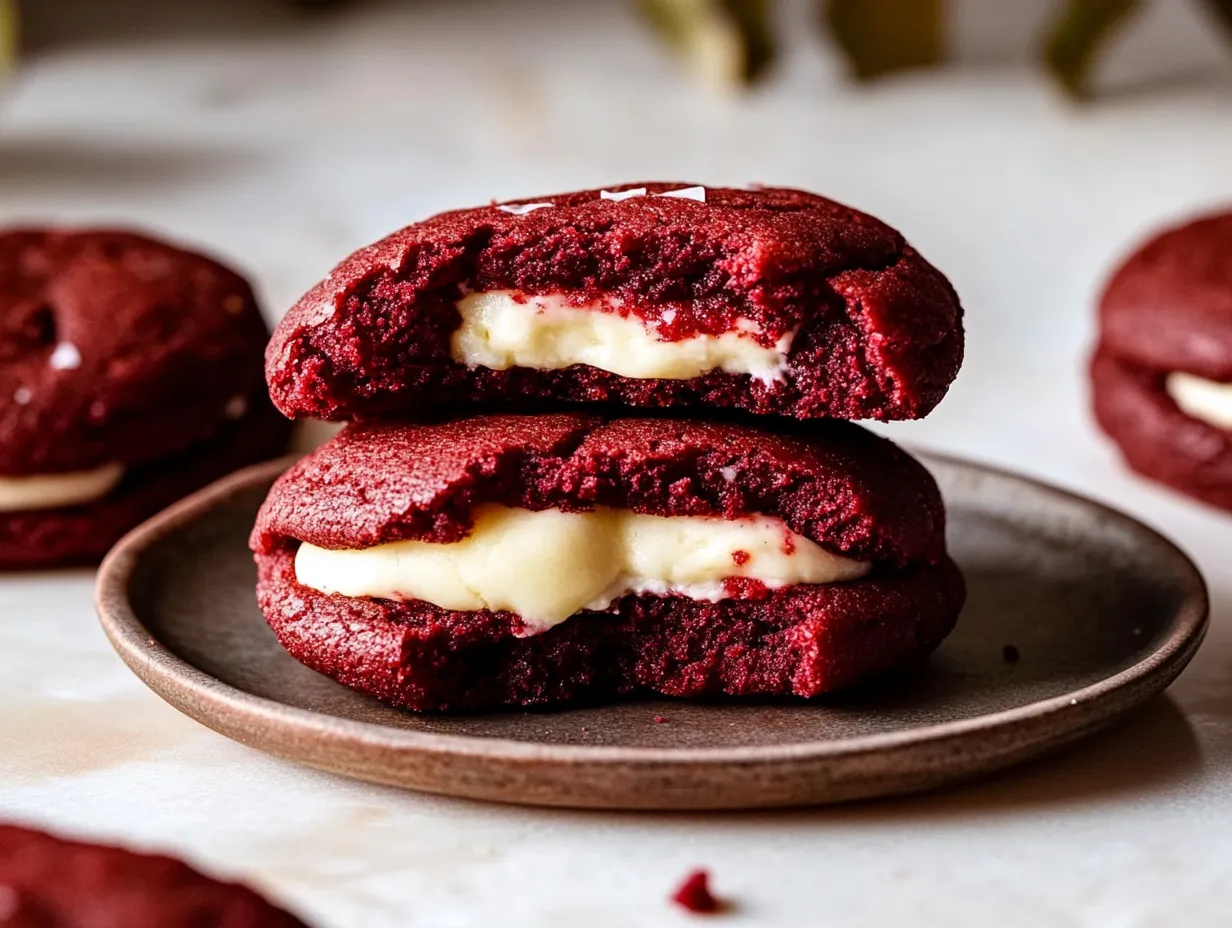 Cheesecake Stuffed Red Velvet Cookies Recipe