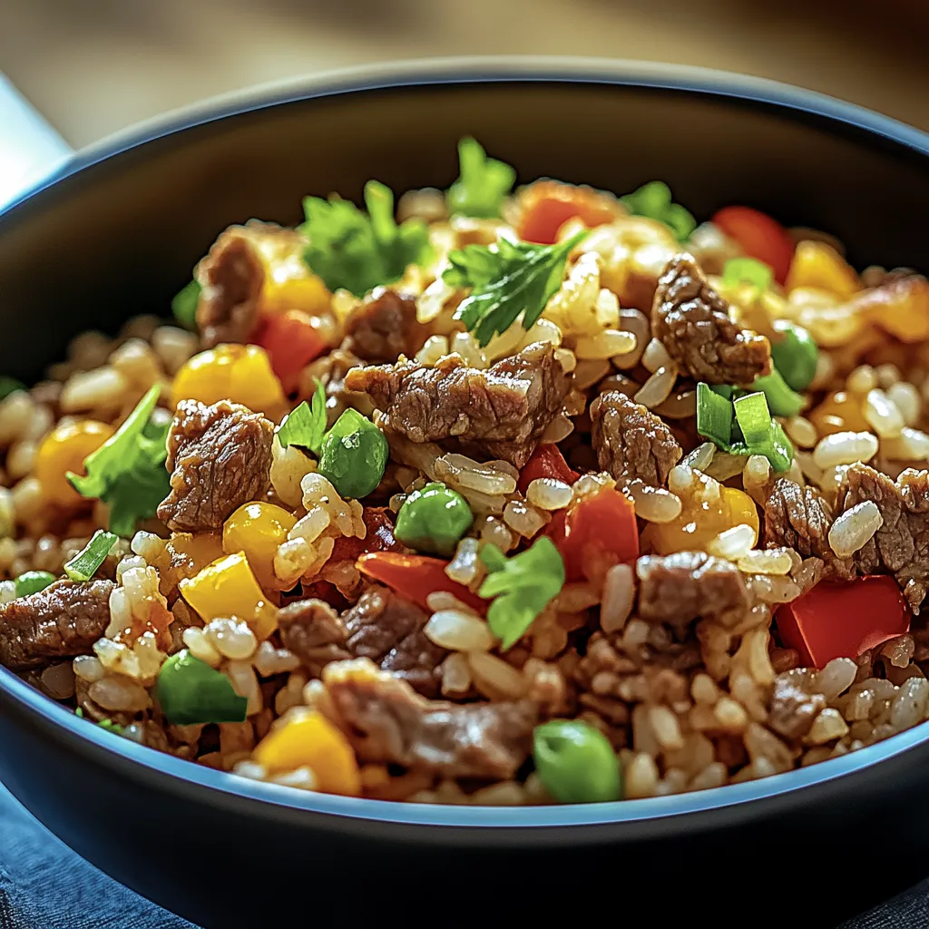 Beef and Pepper Rice Bowl