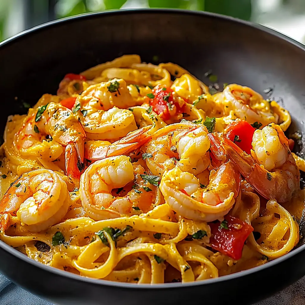 Jamaican Shrimp Pasta: A Creamy Delight
