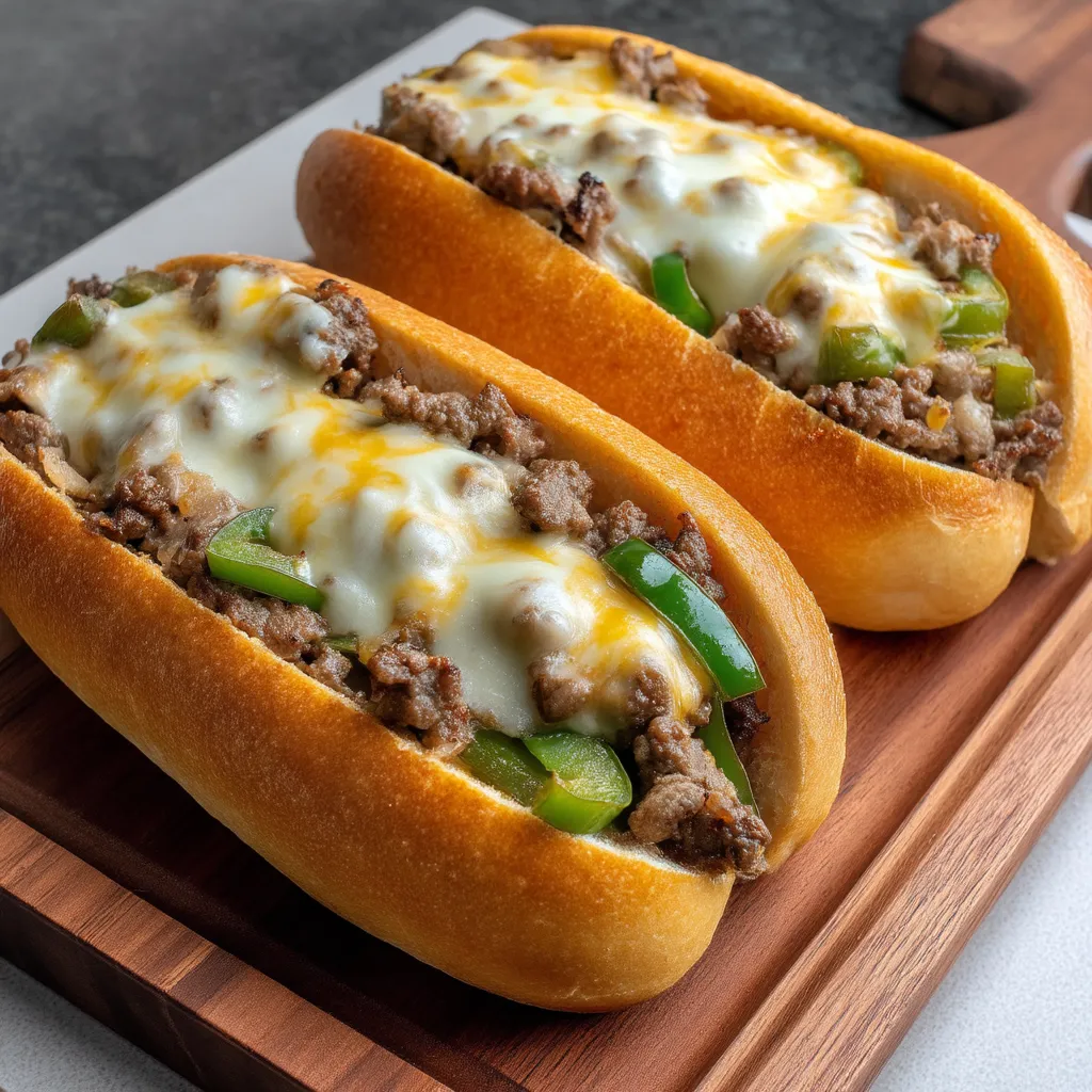 30-Minute Ground Beef Philly Cheesesteaks