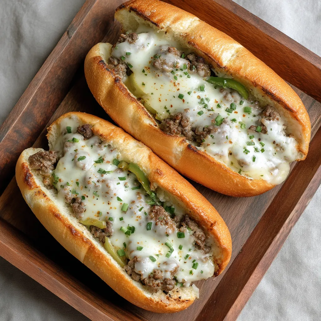 30-Minute Ground Beef Philly Cheesesteaks Recipe