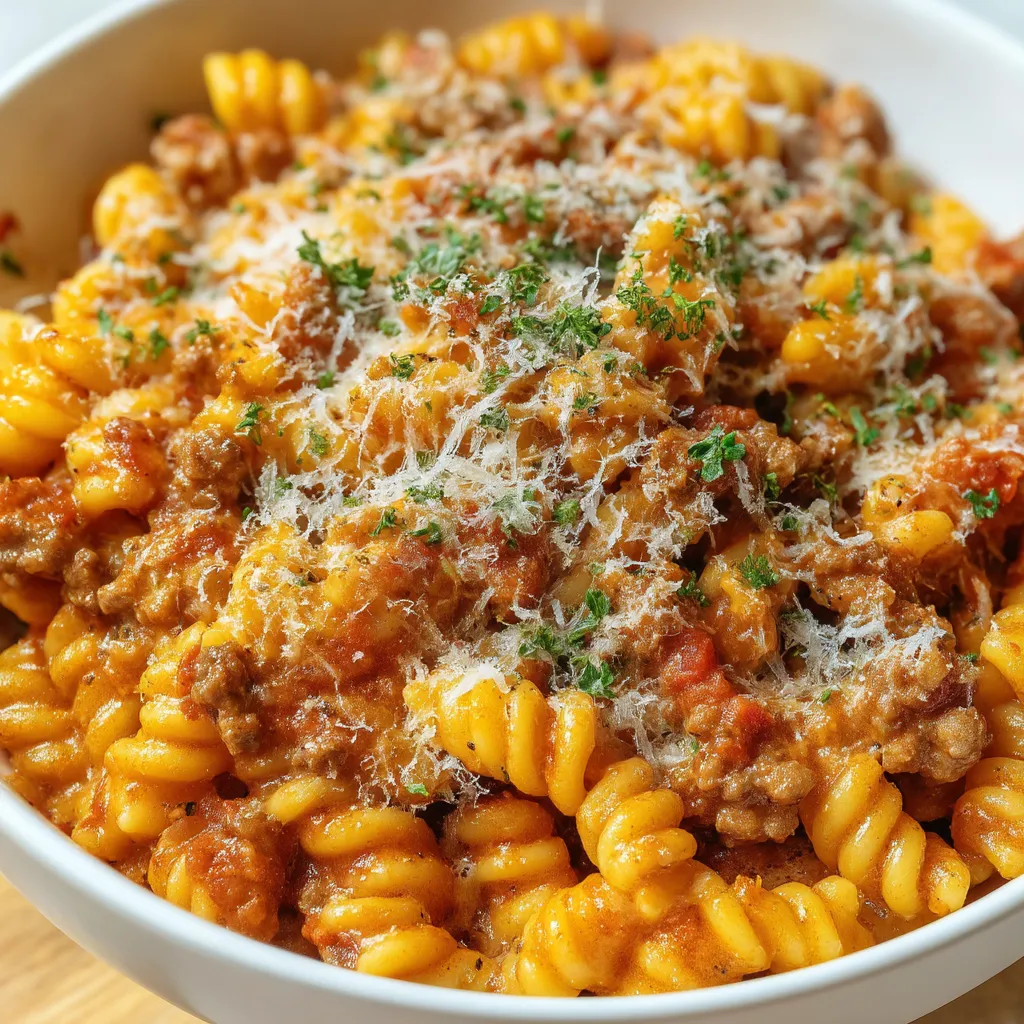 One-Pot Creamy Ground Beef Pasta Recipe