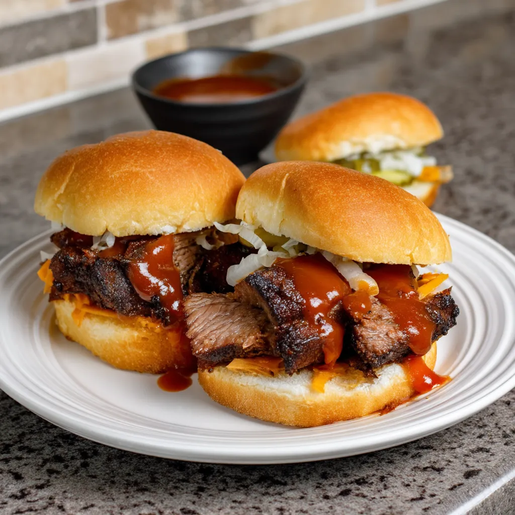 Easy BBQ Brisket Sandwich