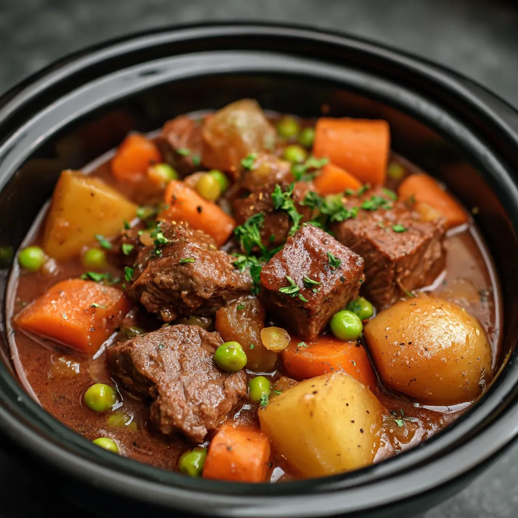 Slow Cooker Apple Cider Beef Stew