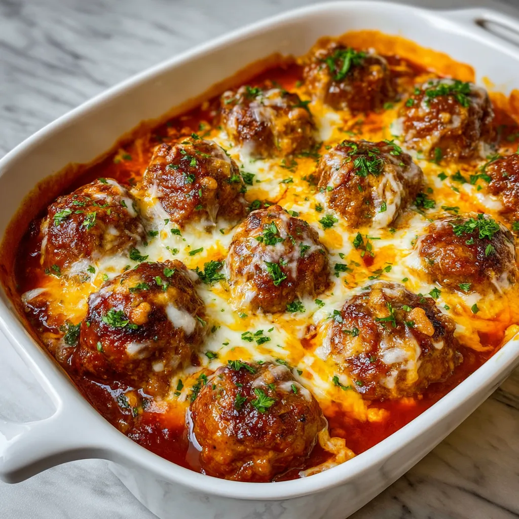 Meatballs Parmesan Casserole