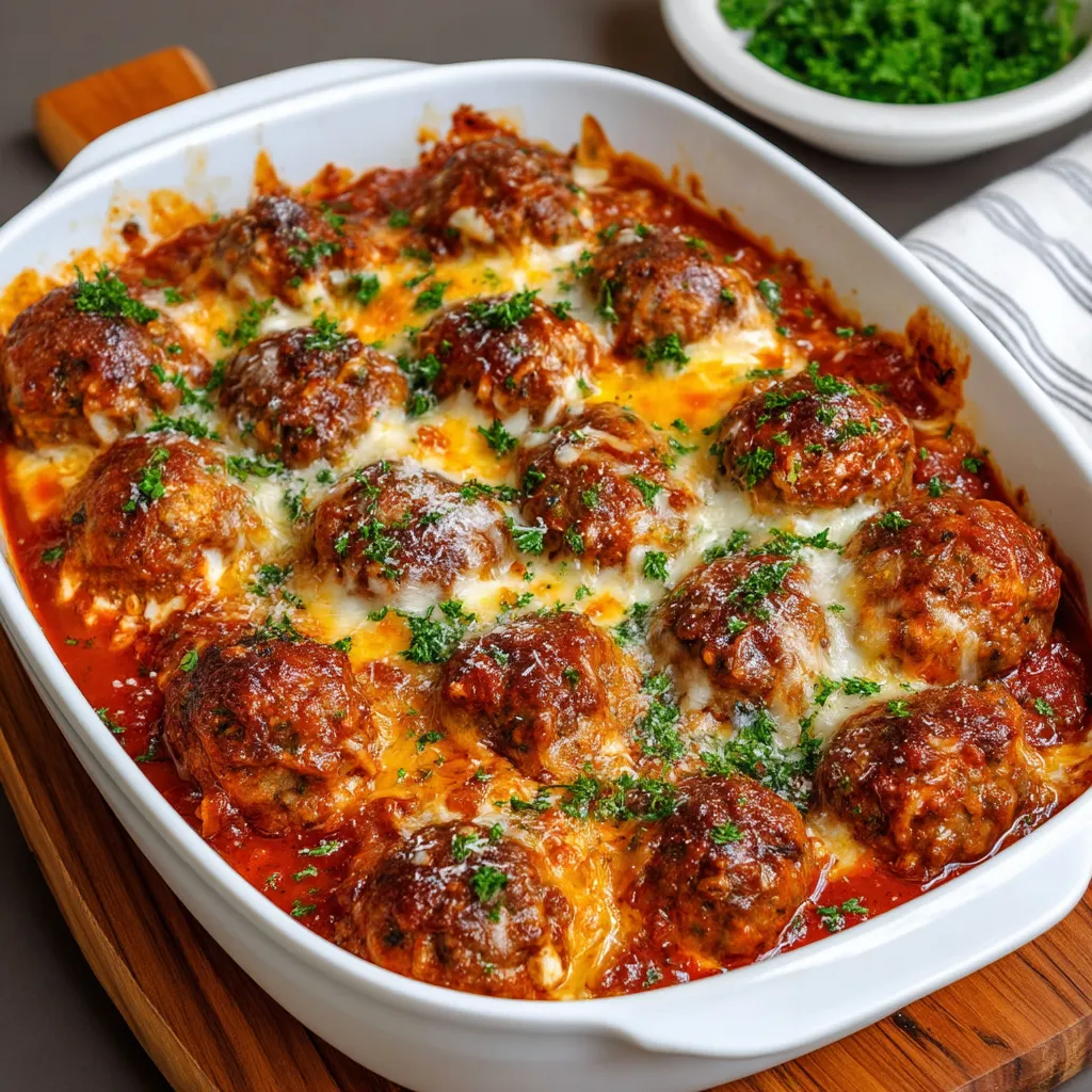 Meatballs Parmesan Casserole
