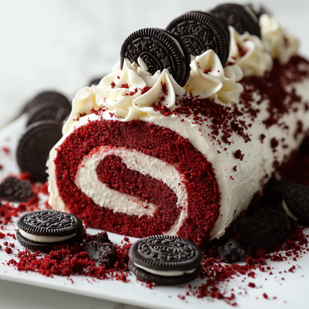 Red Velvet Oreo Cake Roll Explosion Recipe