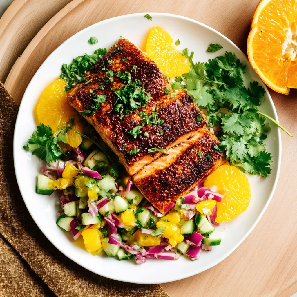 Sumac-Blackened Salmon with Citrus Salsa