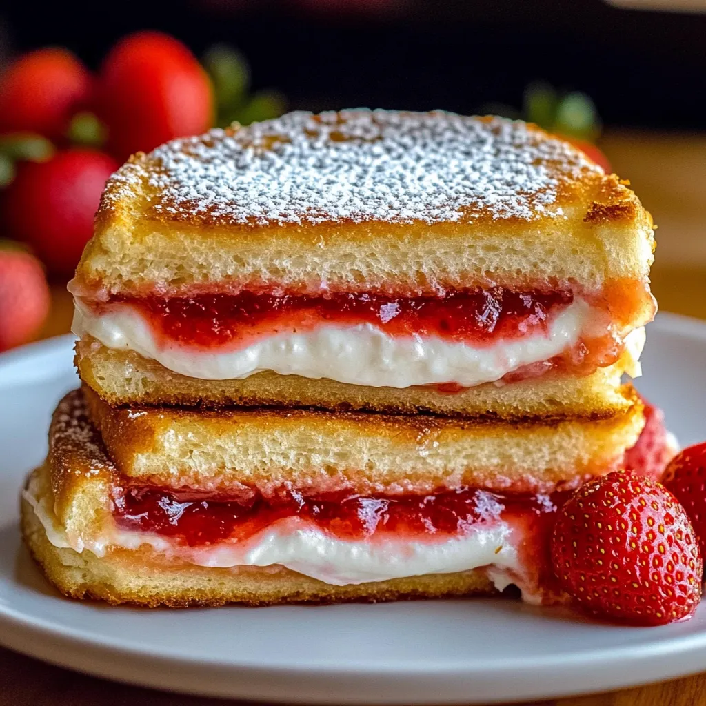 Fried Strawberry Cheesecake Sandwiches