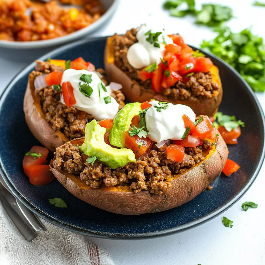Taco Stuffed Sweet Potatoes