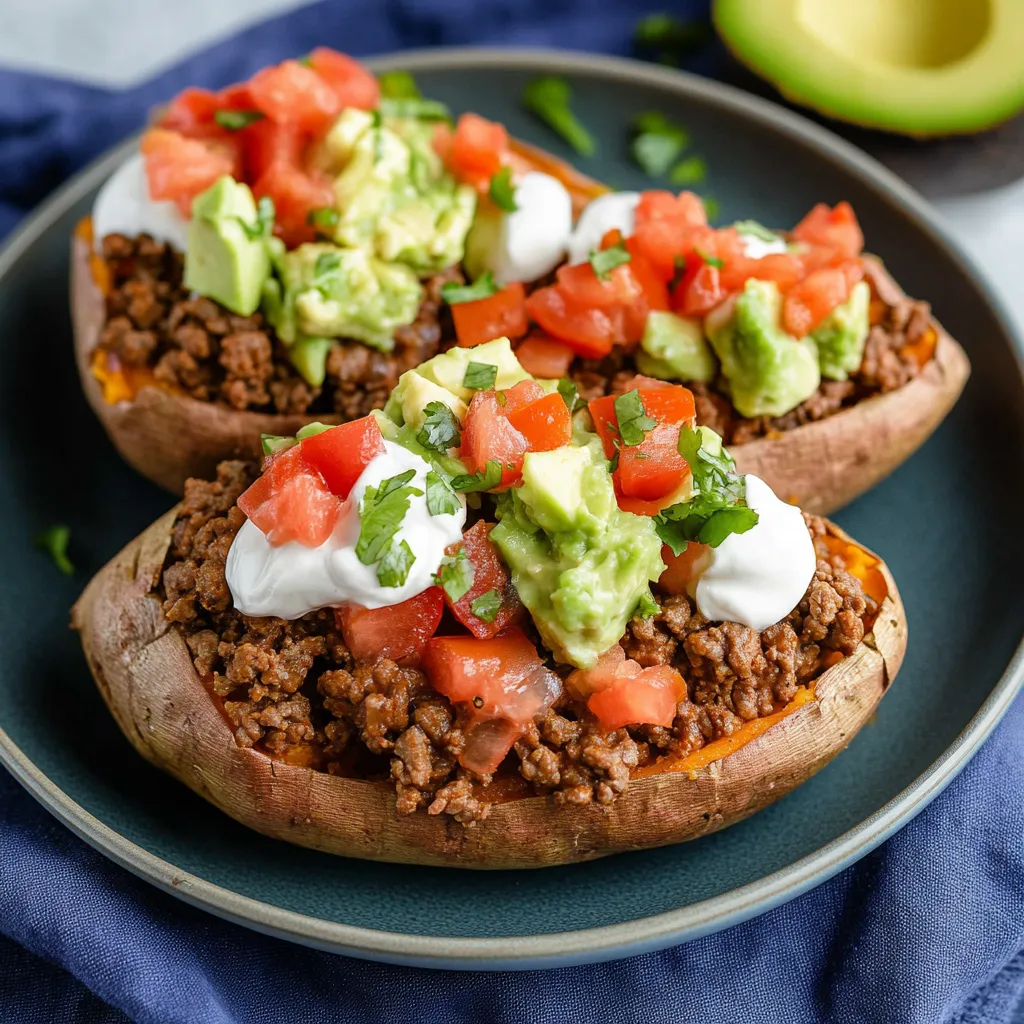 Taco Stuffed Sweet Potatoes