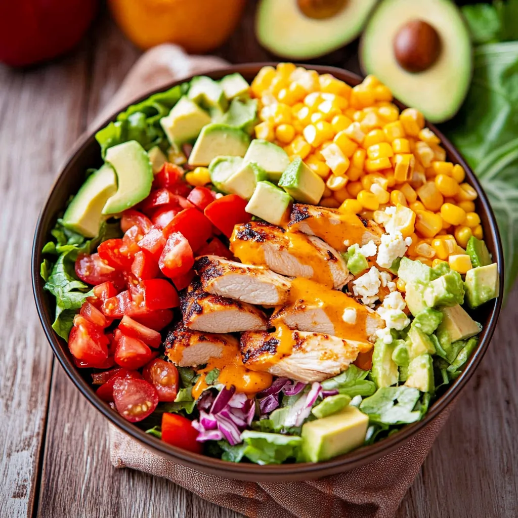 Southwest Chicken Cobb Salad with Chipotle Lime Dressing