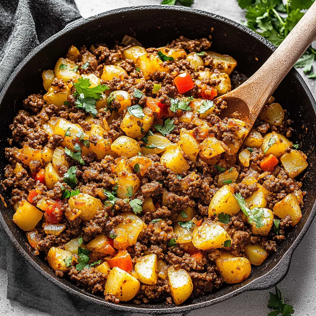Mexican Ground Beef and Potato Skillet