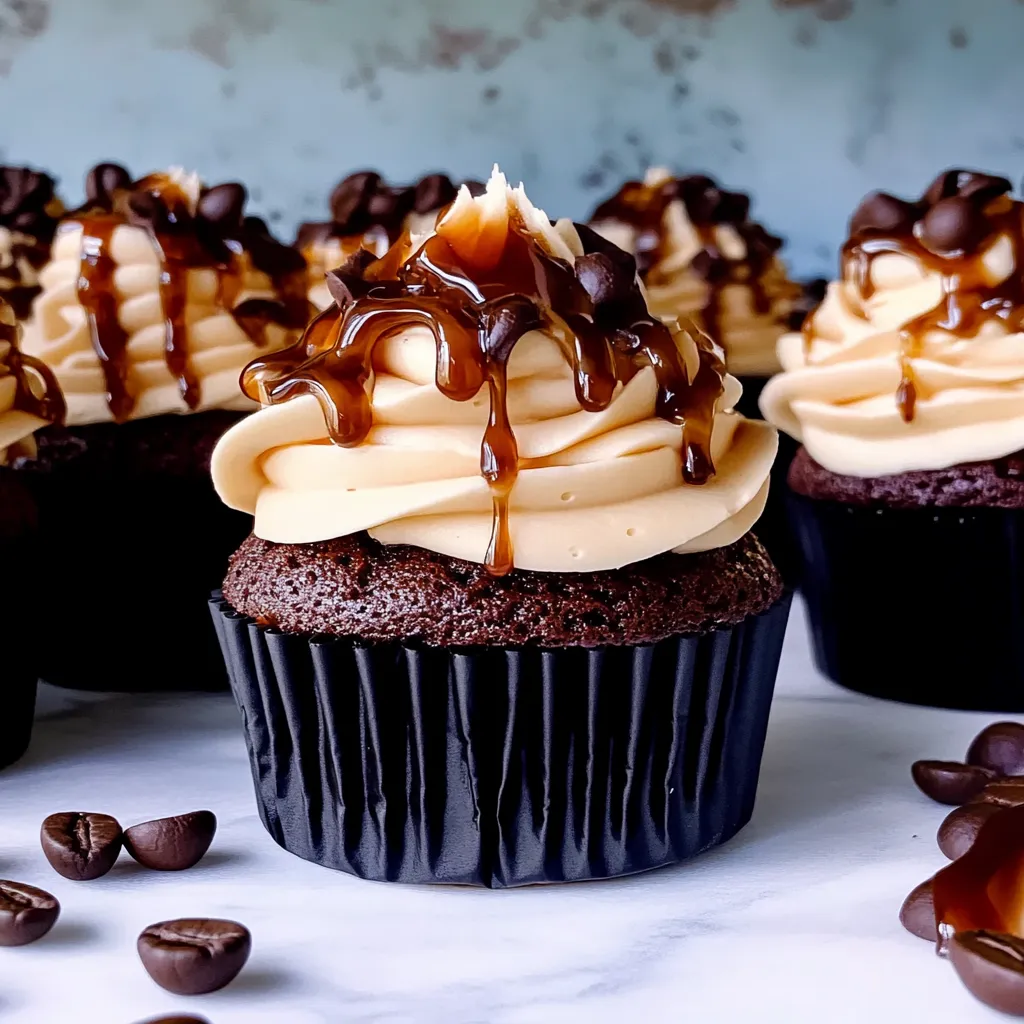 Chocolate Espresso Cupcakes with Salted Caramel Buttercream