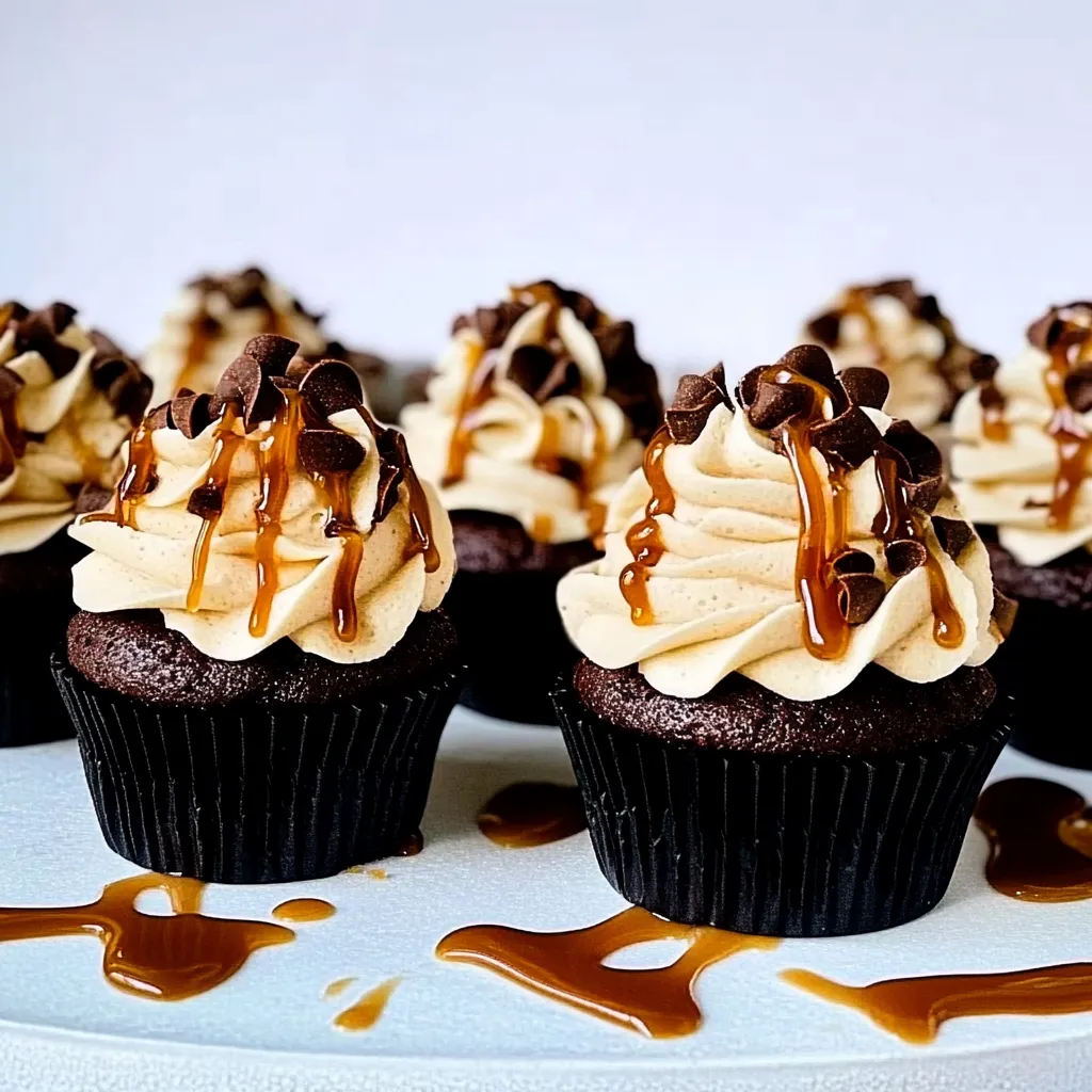 Chocolate Espresso Cupcakes with Salted Caramel Buttercream