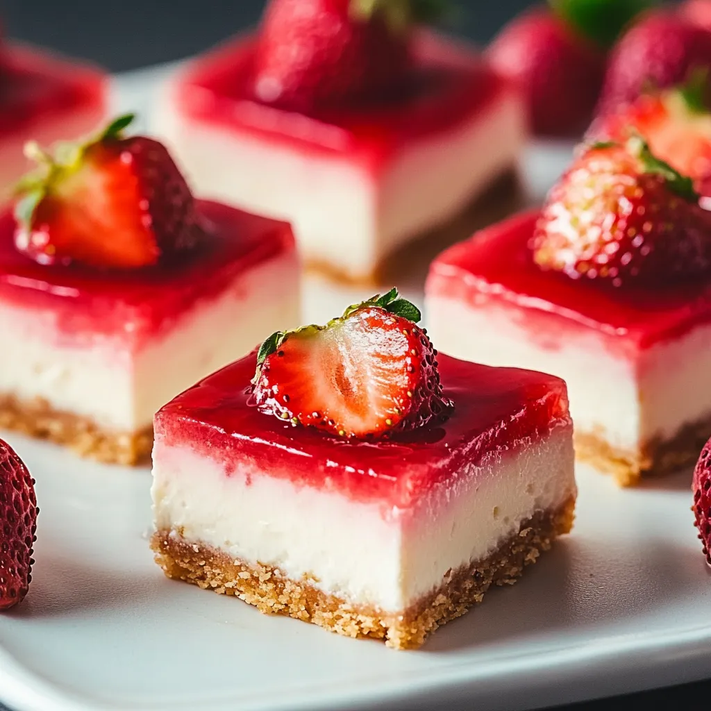 No-Bake Strawberry Cheesecake Bars