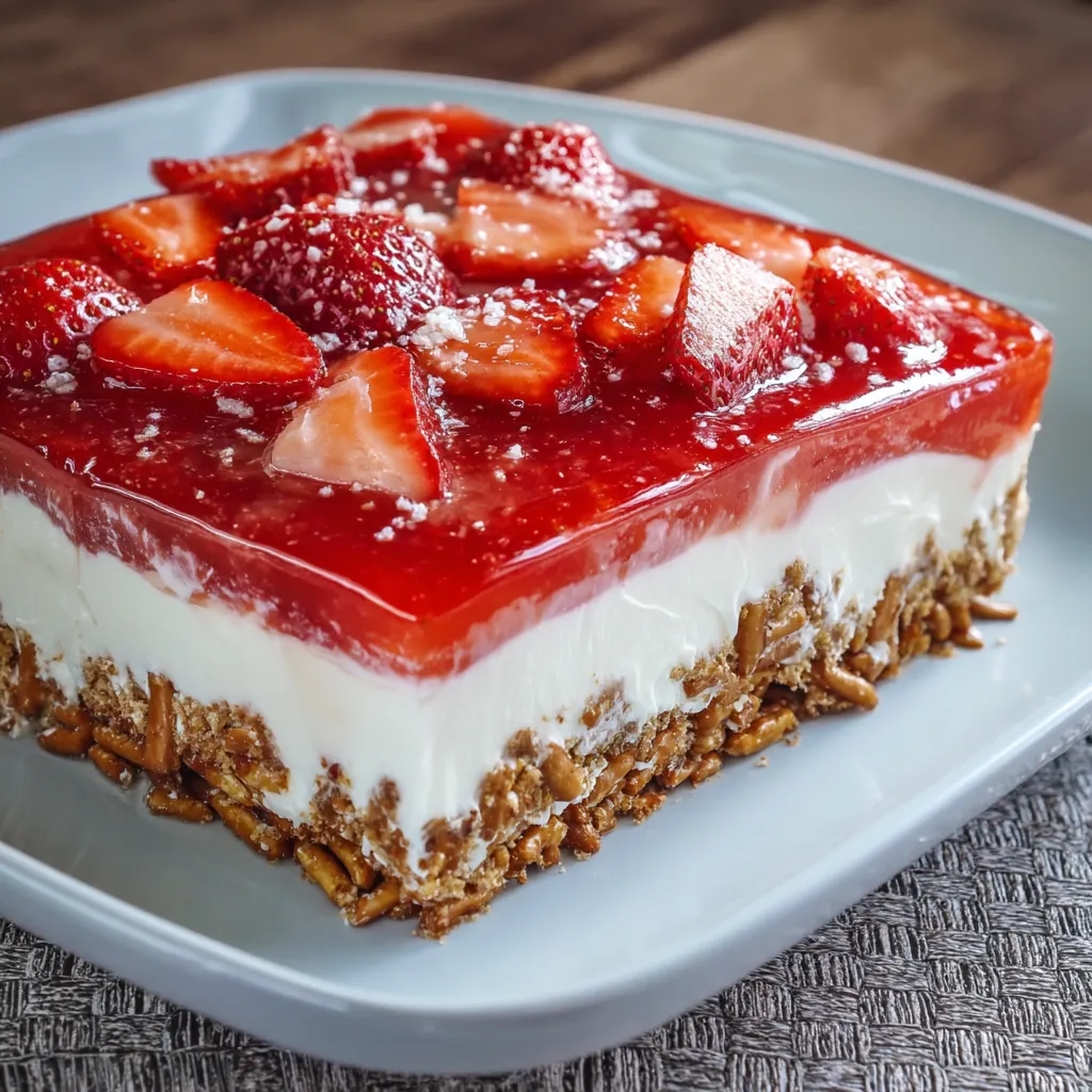 Strawberry Pretzel Jello Salad