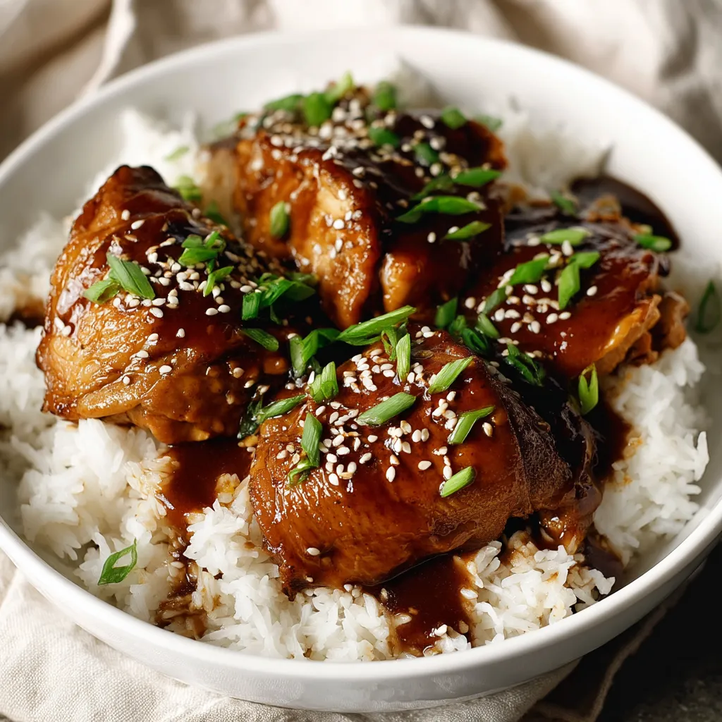 Honey Garlic Slow Cooker Chicken Thighs