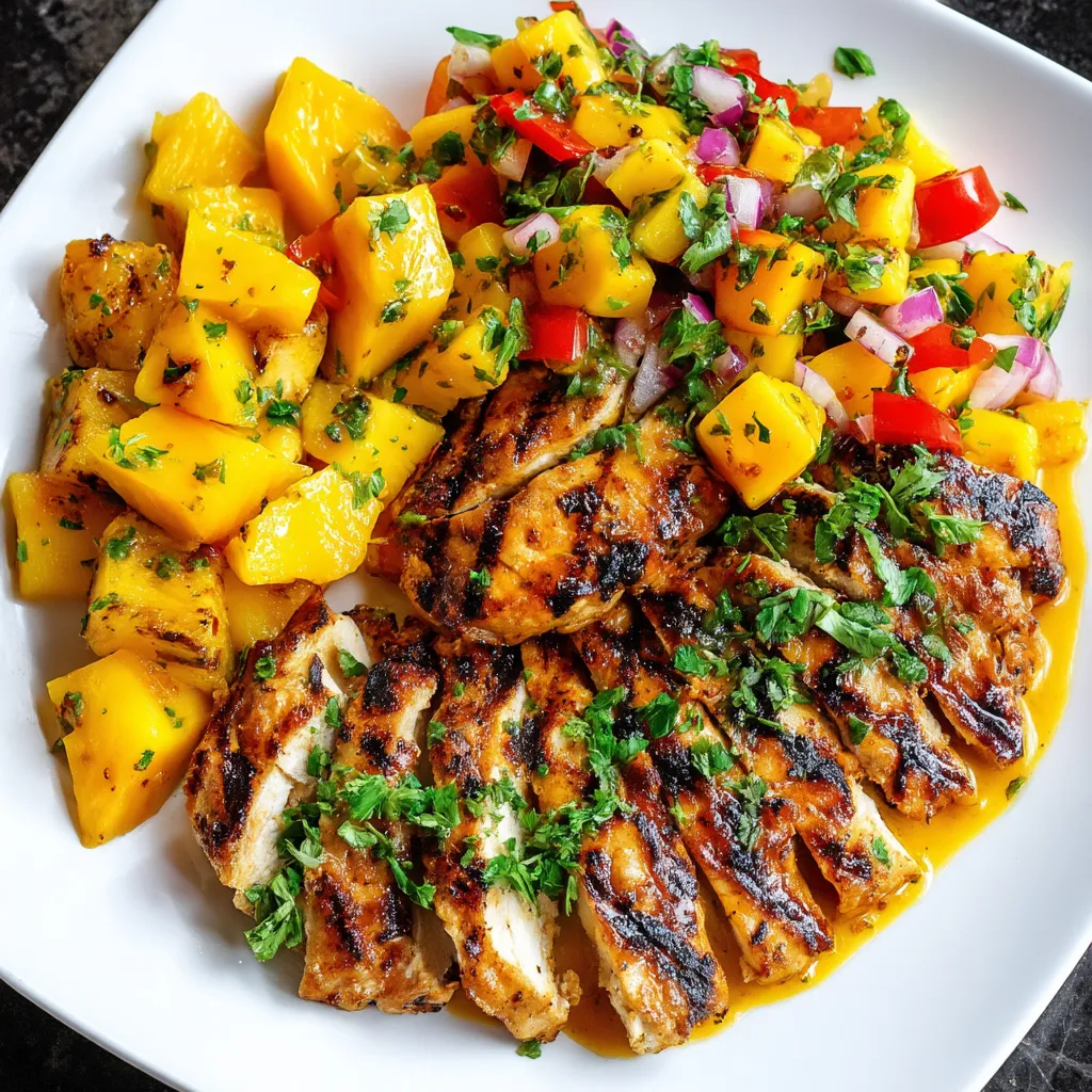 Grilled Mango Pineapple Chicken