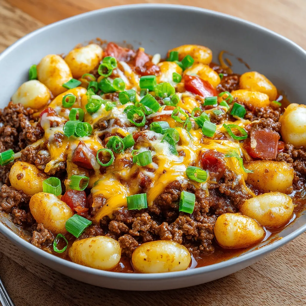 Bacon Cheeseburger Gnocchi