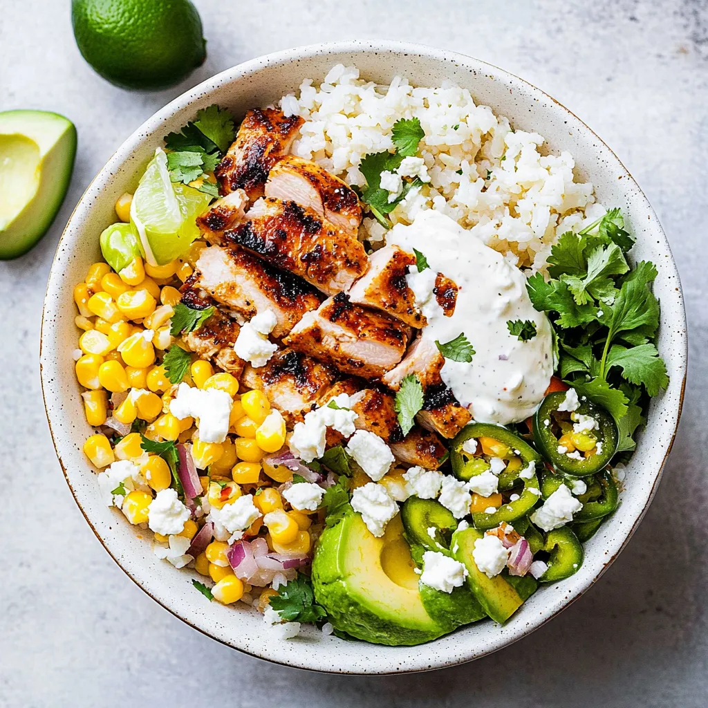 Street Corn Chicken Rice Bowl