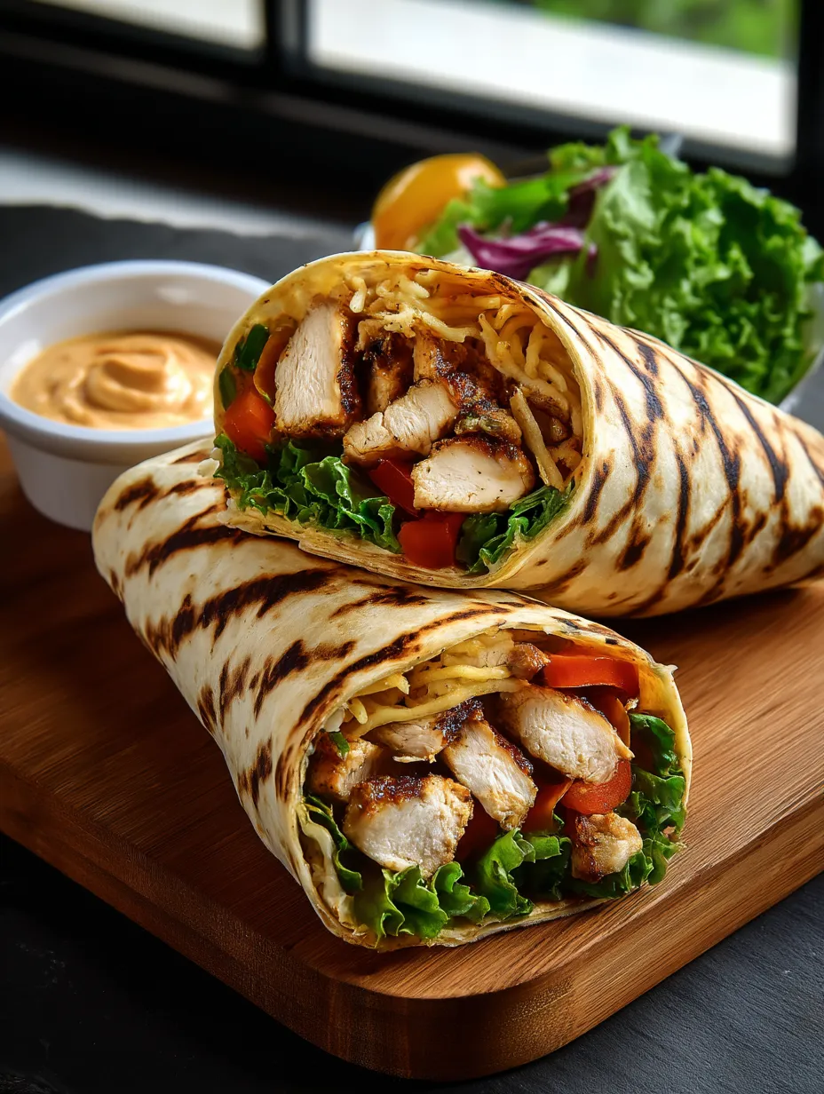 Grilled Chicken Wrap with Chipotle Mayo