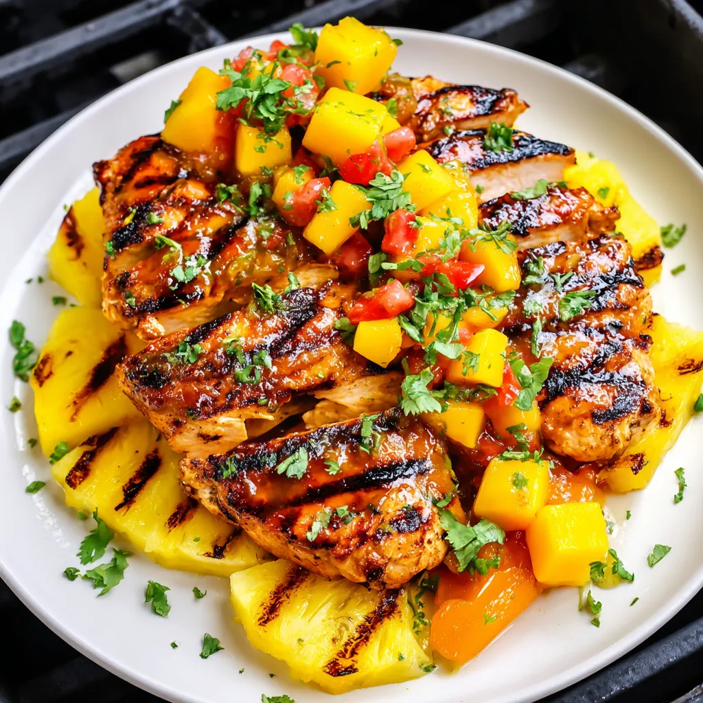 Grilled Mango Pineapple Chicken