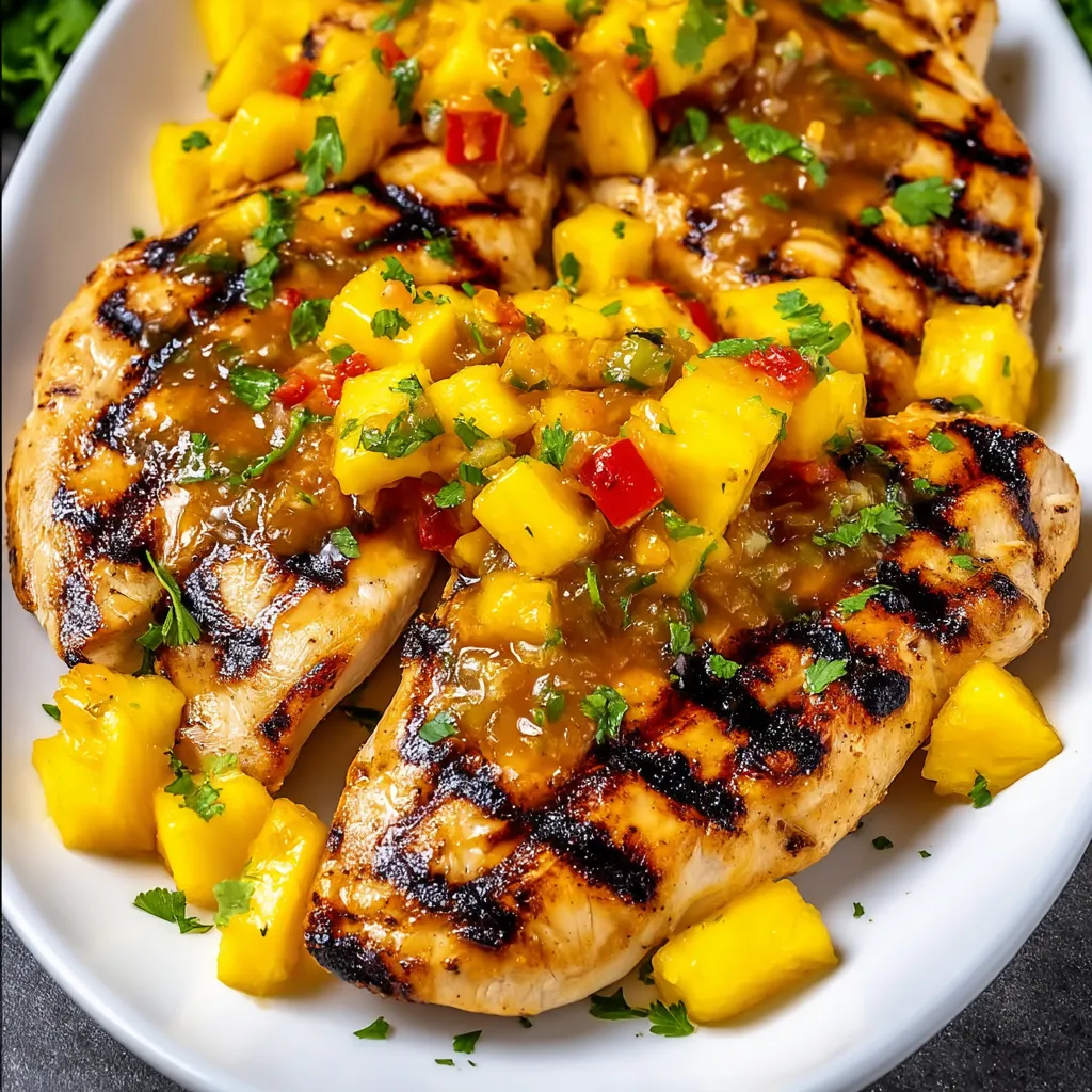 Grilled Mango Pineapple Chicken
