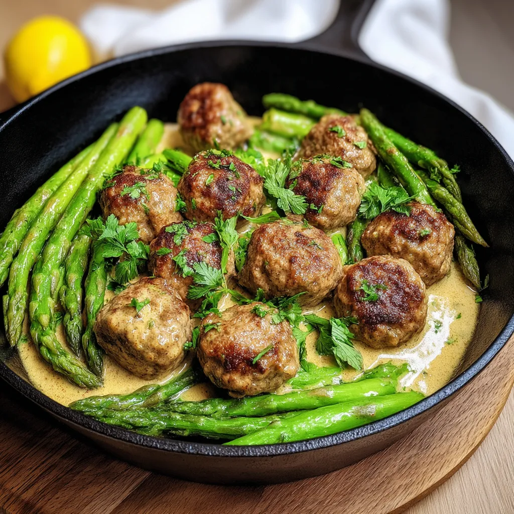 Asparagus Pan with Meatballs