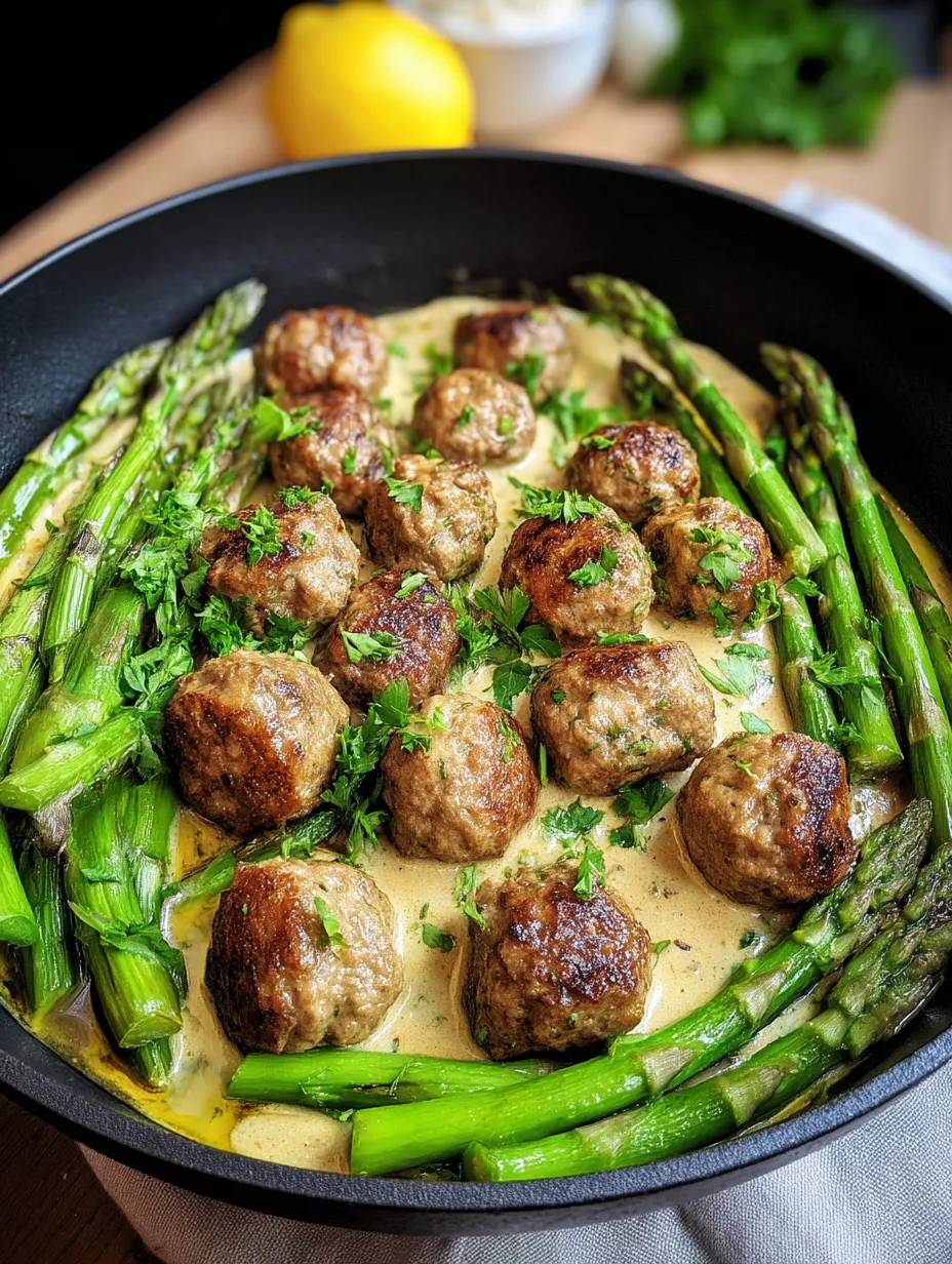 Asparagus Pan with Meatballs
