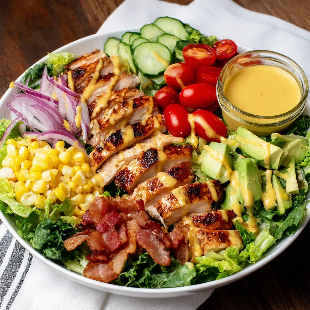 Grilled Chicken Salad with Honey Mustard Dressing