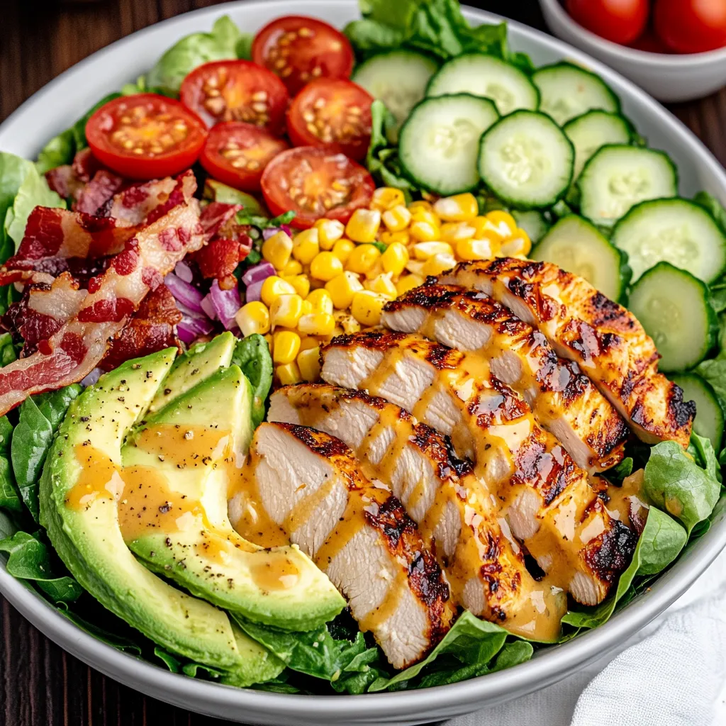 Grilled Chicken Salad with Honey Mustard Dressing