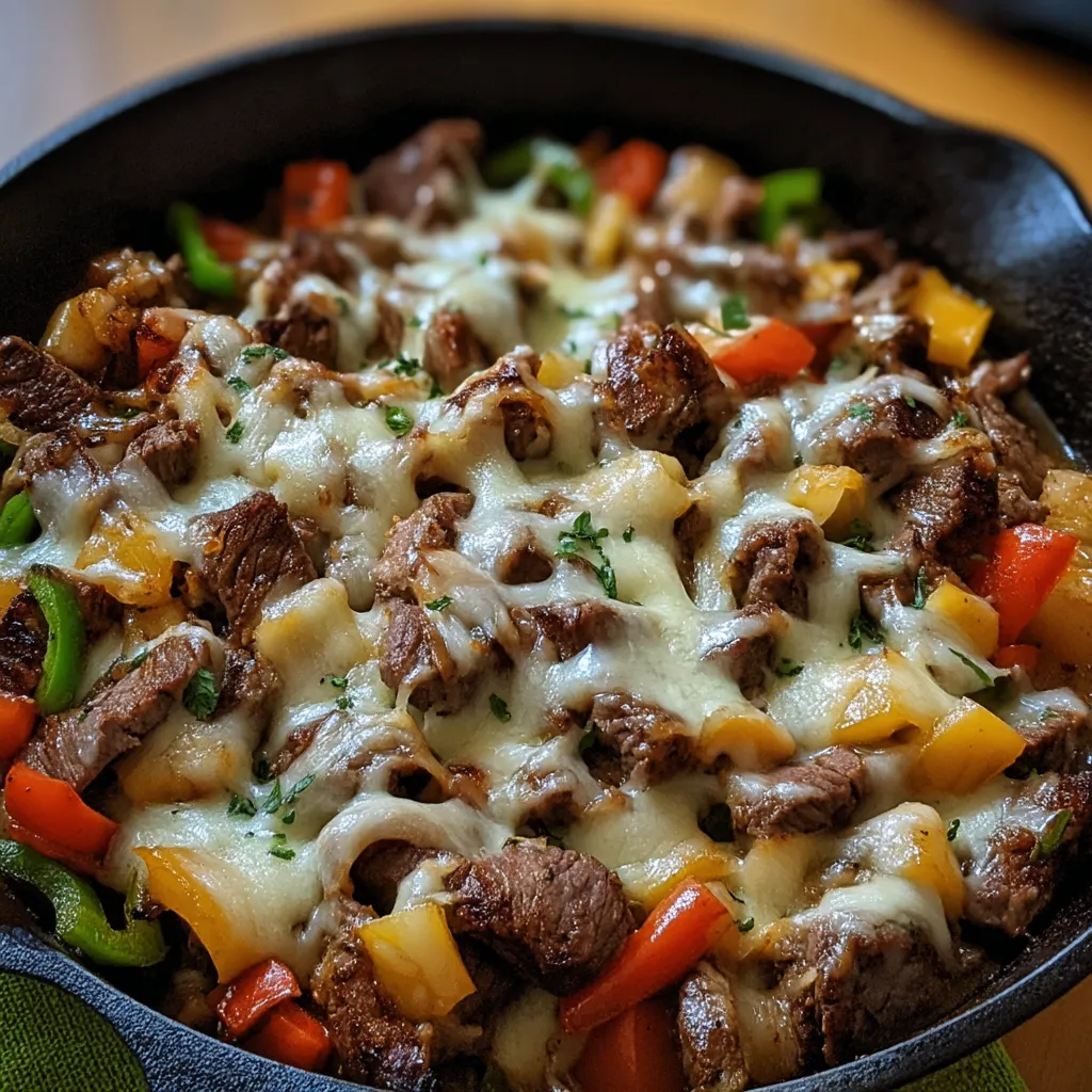 Steak and Cheese Skillet