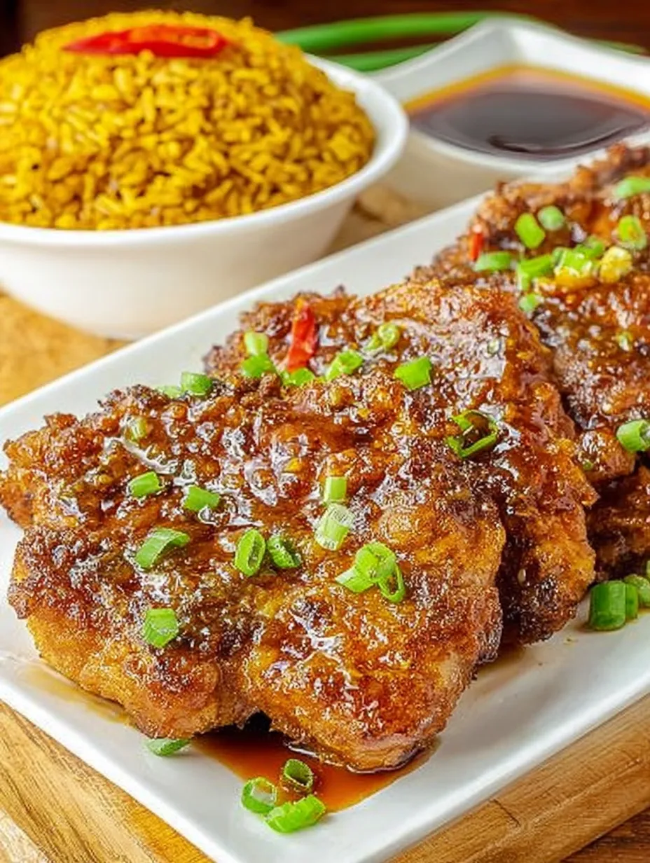 Double Crunch Honey Garlic Pork Chops
