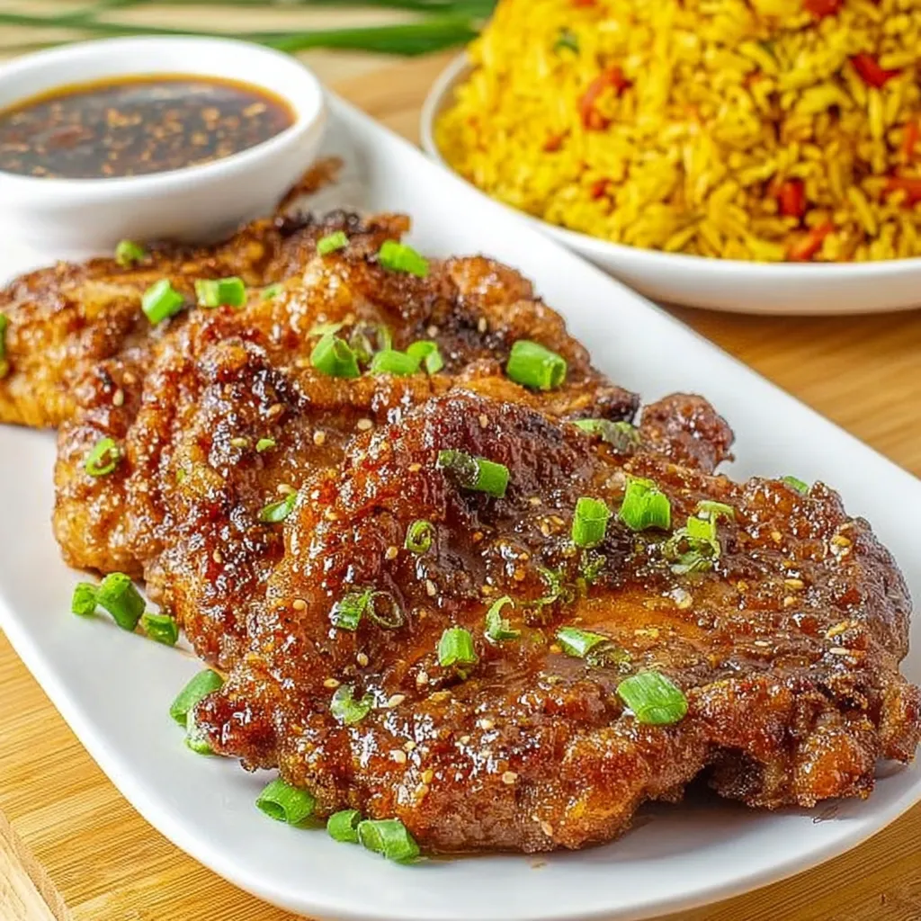 Double Crunch Honey Garlic Pork Chops