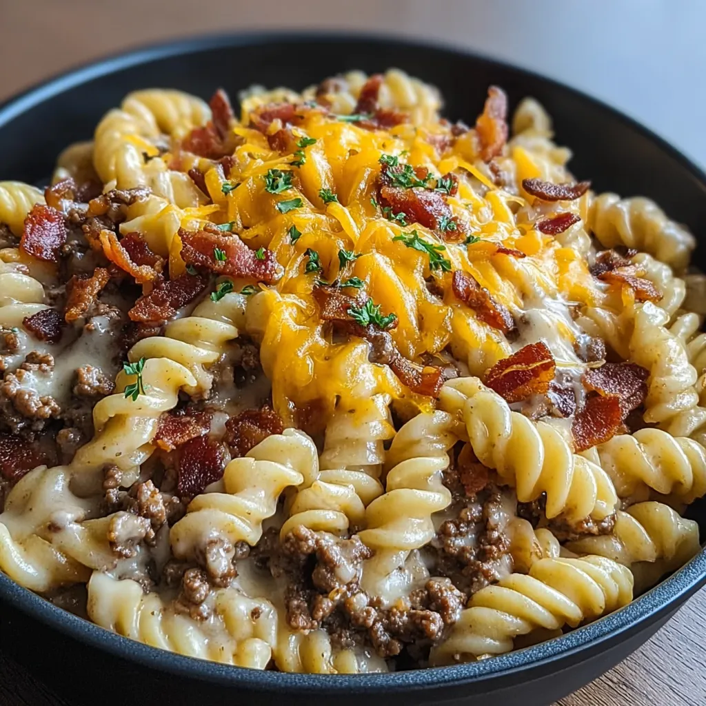 Loaded Bacon Cheeseburger Pasta