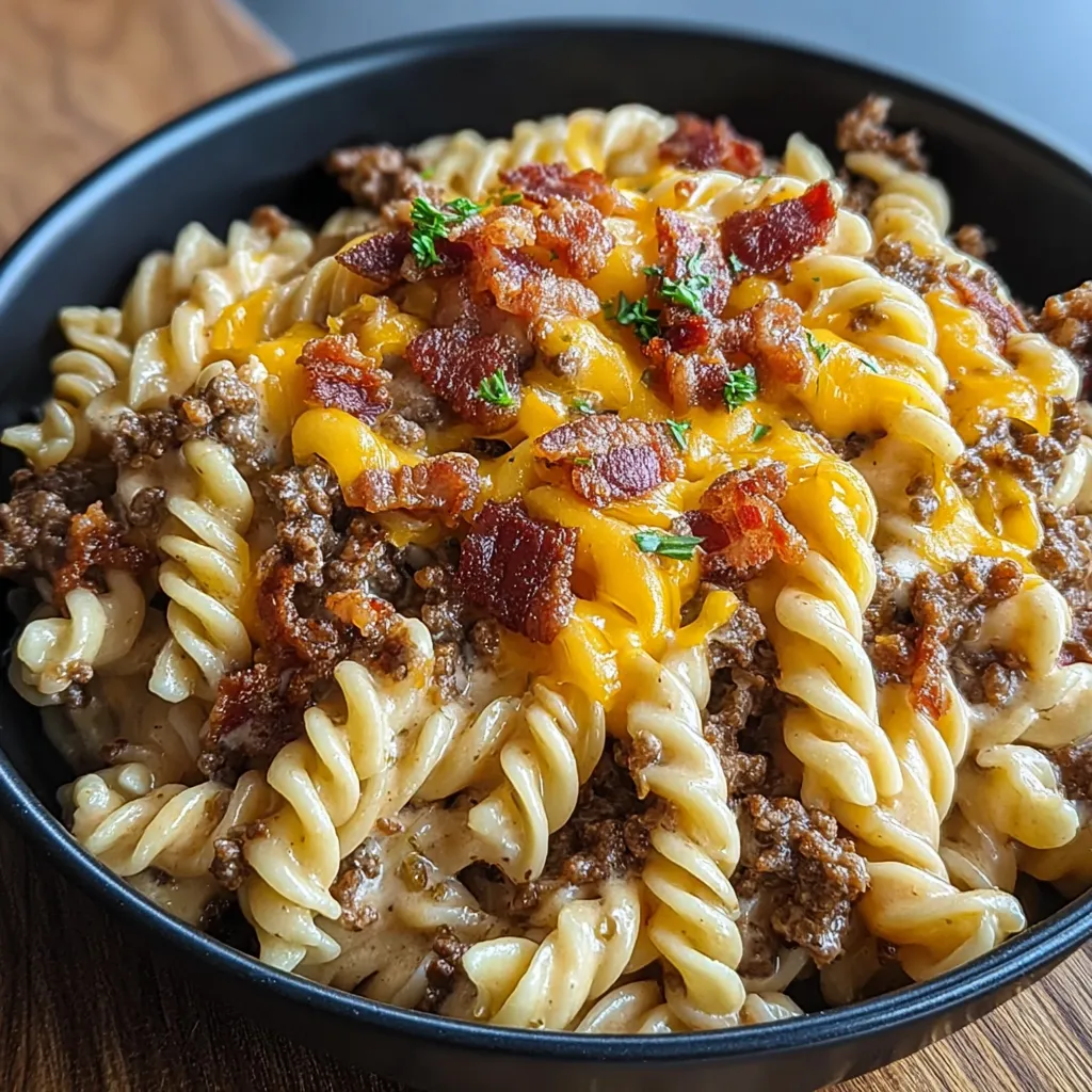 Loaded Bacon Cheeseburger Pasta
