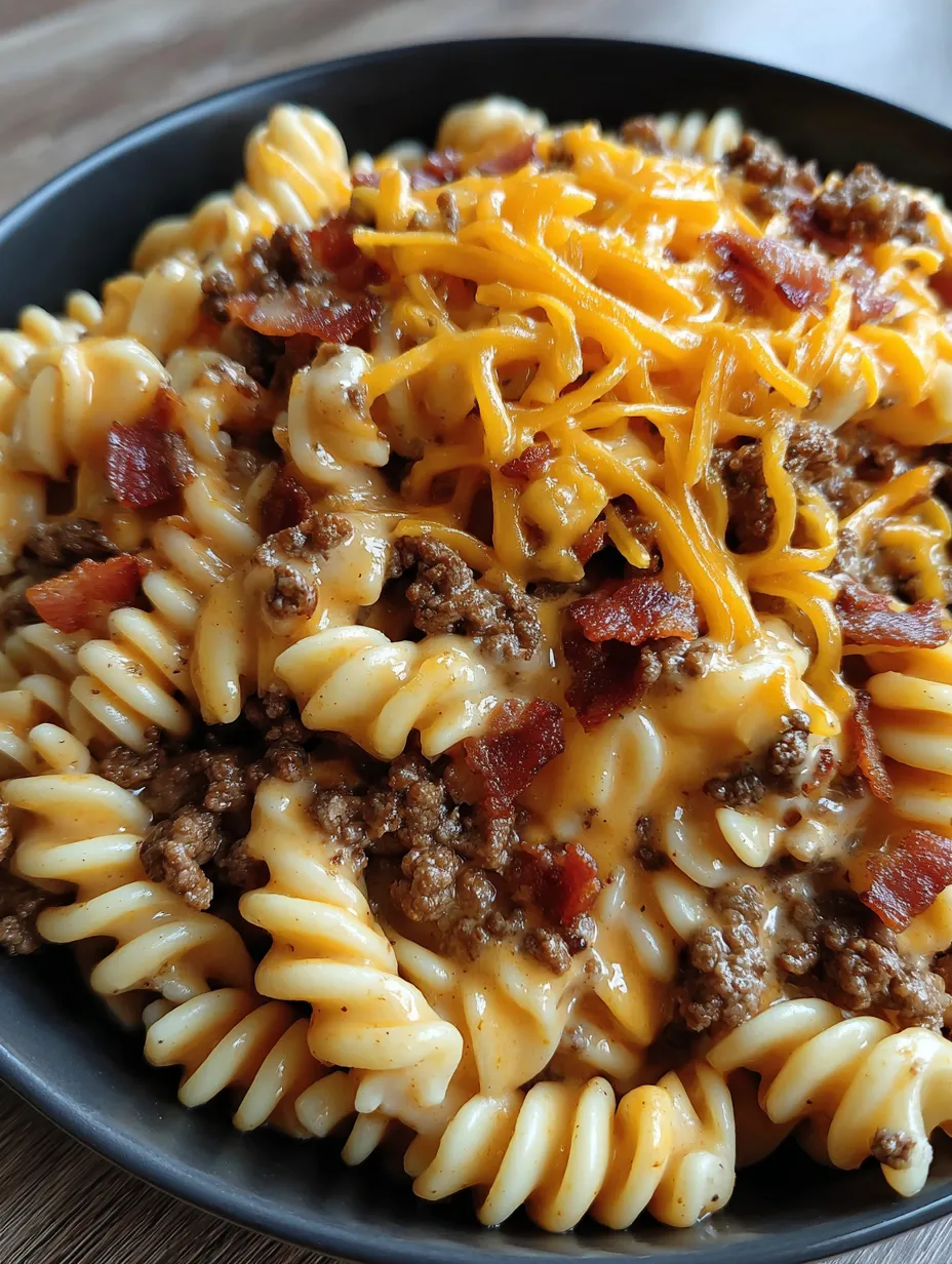 Loaded Bacon Cheeseburger Pasta